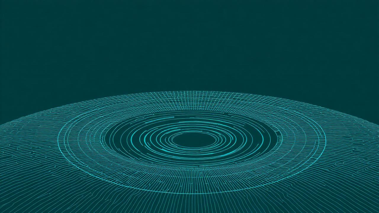 Abstract well ripples line art